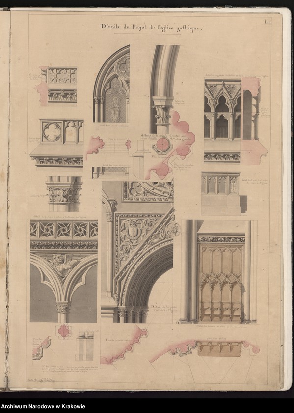 image.from.unit.number "Project d`un eglise dans le style gothique ordonne par monsieur le comte Arthur Potoski."