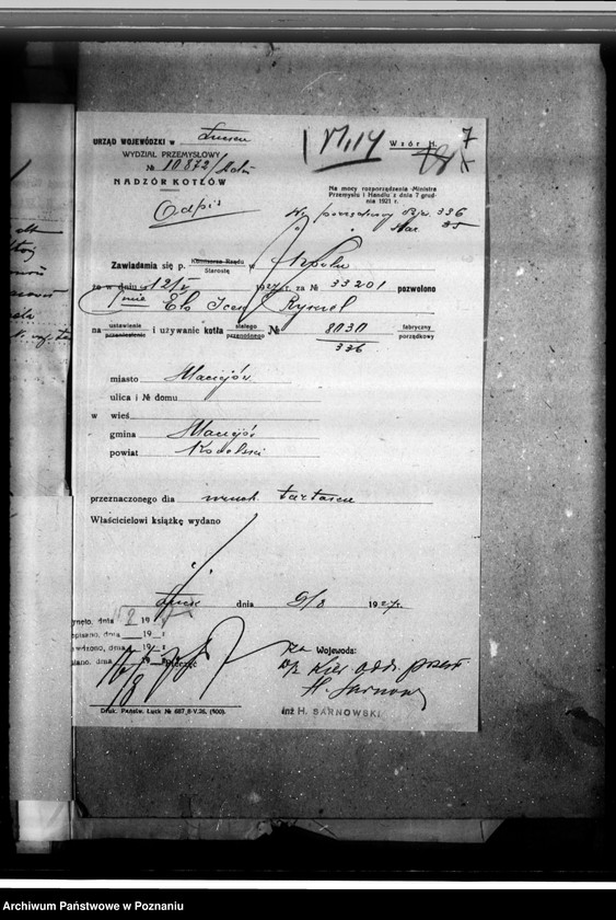 Obraz 11 z jednostki "Młyn P. Weinerta w Koźminie pow. krotoszyński nr woj. kotła 6621"