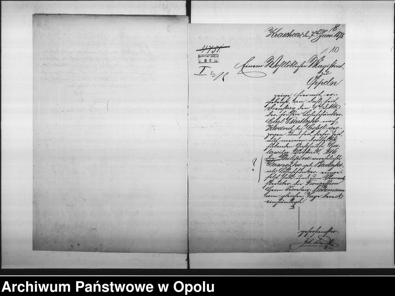 Obraz 12 z jednostki "Acta des Magistrats zu Oppeln betreffend Gastwirtschaft im Adametz