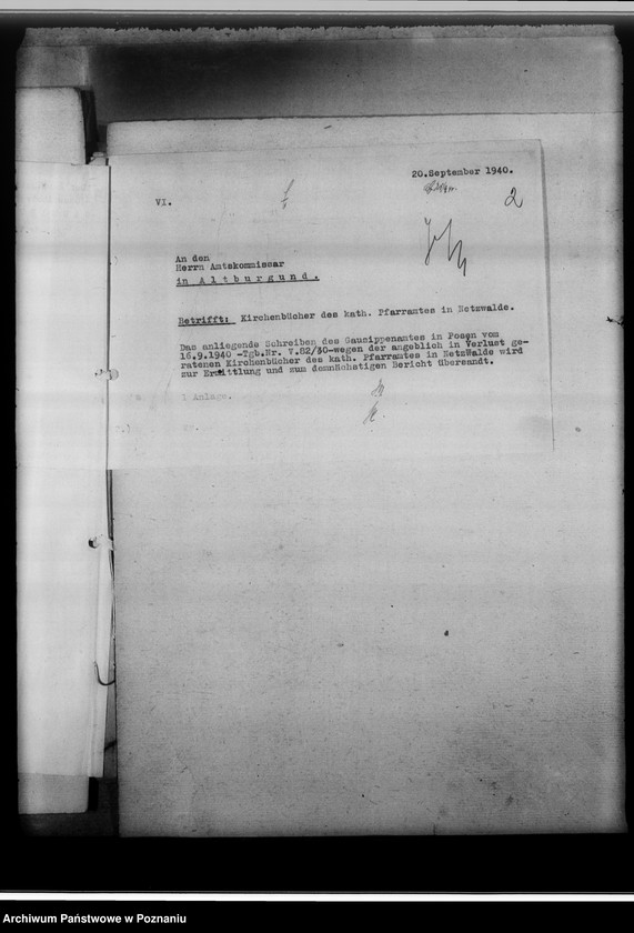 image.from.unit.number "[Korespondencja w sprawie zaginionych ksiąg kościelnych parafii katolickiej Rynarzewo powiat szubiński, województwo bydgoskie]"