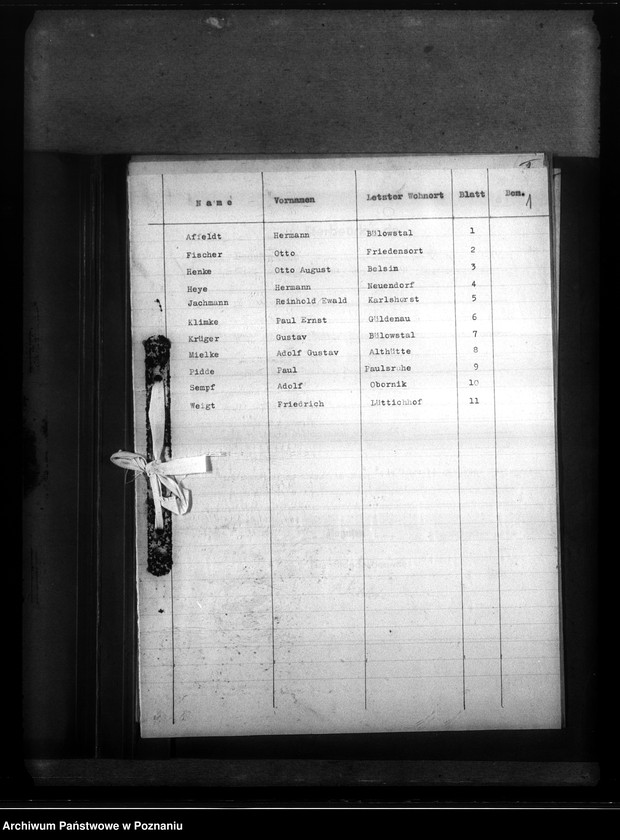 Obraz 5 z jednostki "Kreis Obornik (Oborniki). Wykazy miejscowych Niemców, którzy zginęli w 1939 roku"