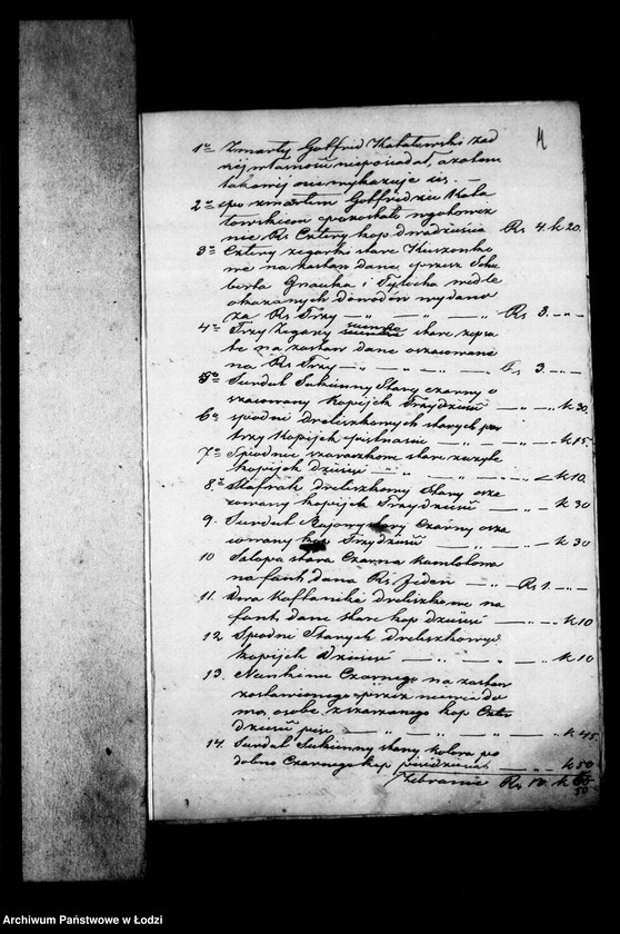 Obraz 8 z jednostki "Akta tyczące się spisu inwentarza pozostałości po zmarłym Gotfrydzie Katałowskim"