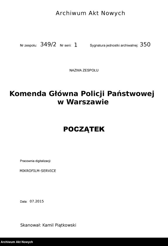 image.from.unit.number "Polecenia i interwencje instytucji państwowych i funkcjonariuszy Policji Państwowej u Komendanta Głównego. Korespondencja."