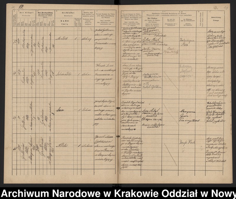 Obraz 17 z jednostki "[Księga urodzeń]"