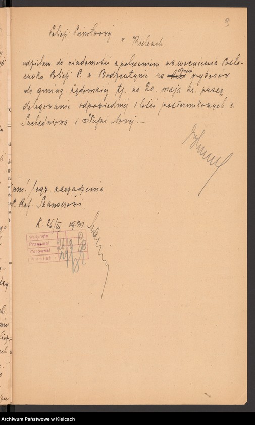 Obraz 11 z jednostki "Akta dot. wyborów do zarządu gminy wyznaniowej żydowskiej w Bodzentynie"