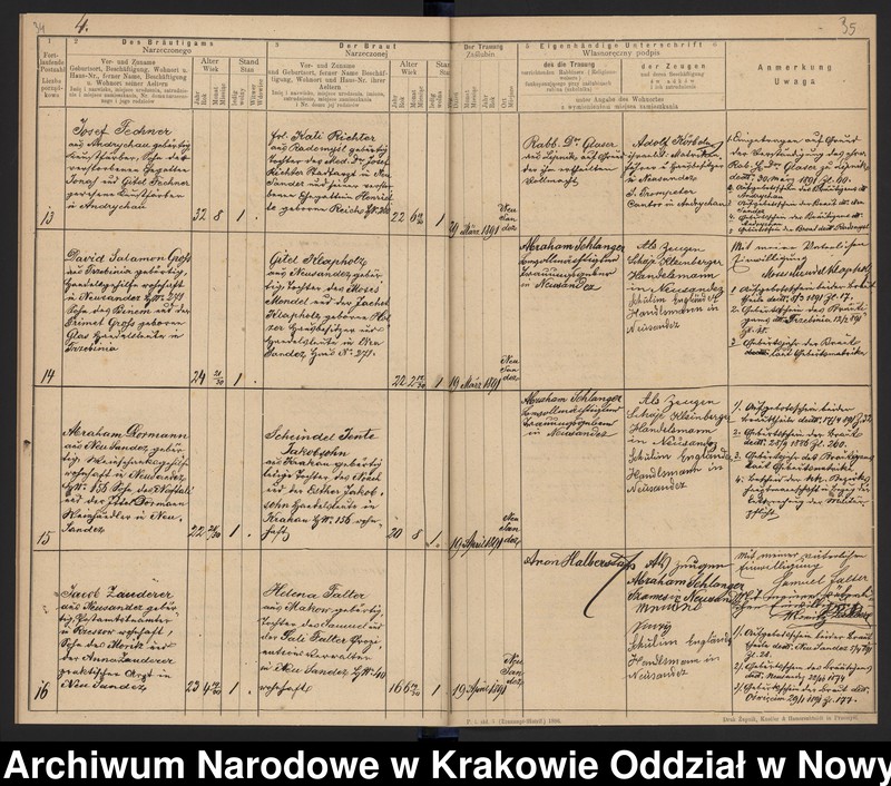 Obraz 12 z jednostki "Księga małżeństw"