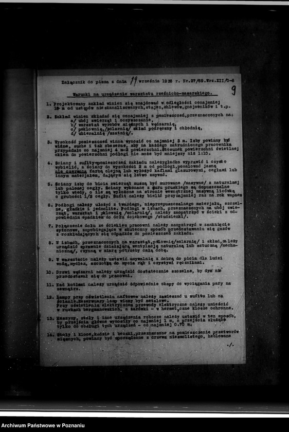 Obraz 13 z jednostki "Zatwierdzenie zakładu przemysłowego /rzeźni i wyrobów mięsnych/ St. Banaszaka w Strzałkowie powiat wrzesiński"