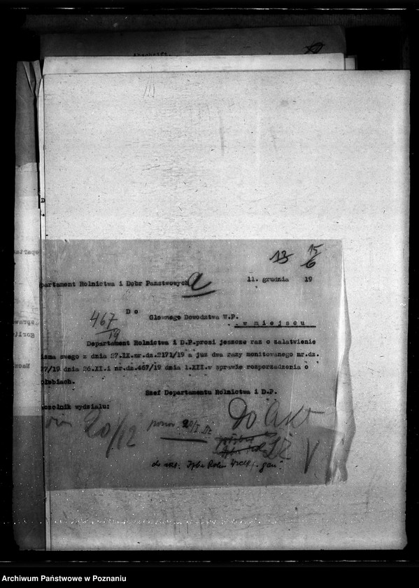 Obraz 19 z jednostki "Sprawy szczegółowo-administracyjne Wielkopolska Izba Rolnicza"