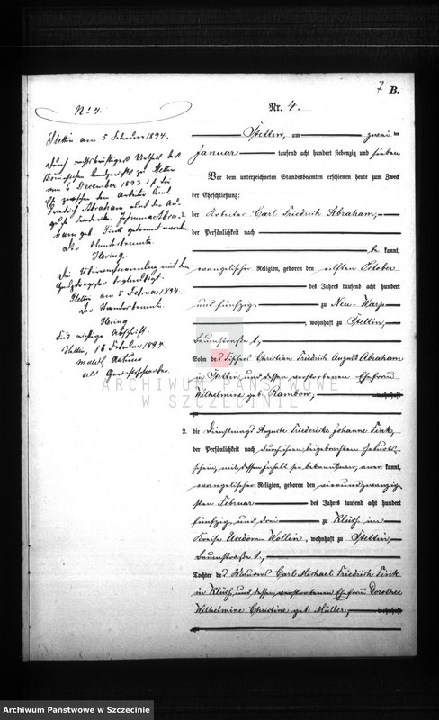 Obraz 10 z jednostki "Heiraths-Register (Neben-Register) Band I"