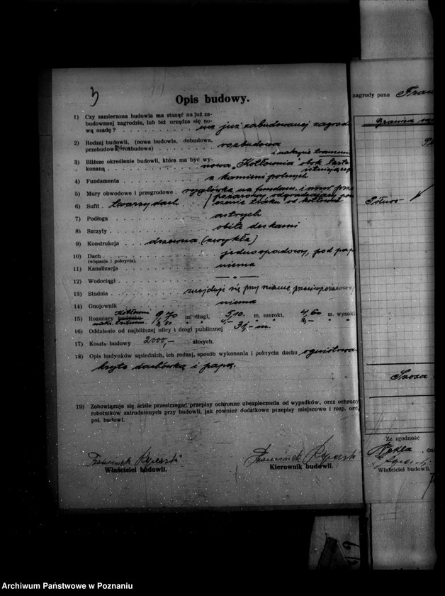 Obraz 7 z jednostki "Zatwierdzenie projektu zakładu przemysłowego /urządzenia kotłowni przy tartaku nr 489/ Fr. Koperskiego w Nekli powiat średzki/"