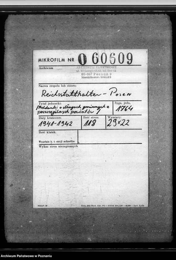 Obraz 2 z jednostki "Meldunki o długach gminnych z poszczególnych powiatów"