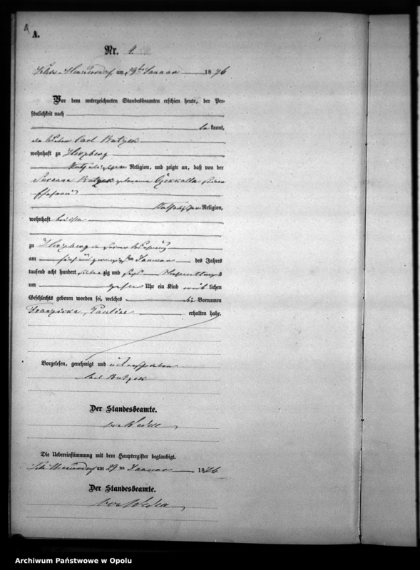 image.from.unit.number "Geburts-Neben-Register [1876 Woskowice Górne]"