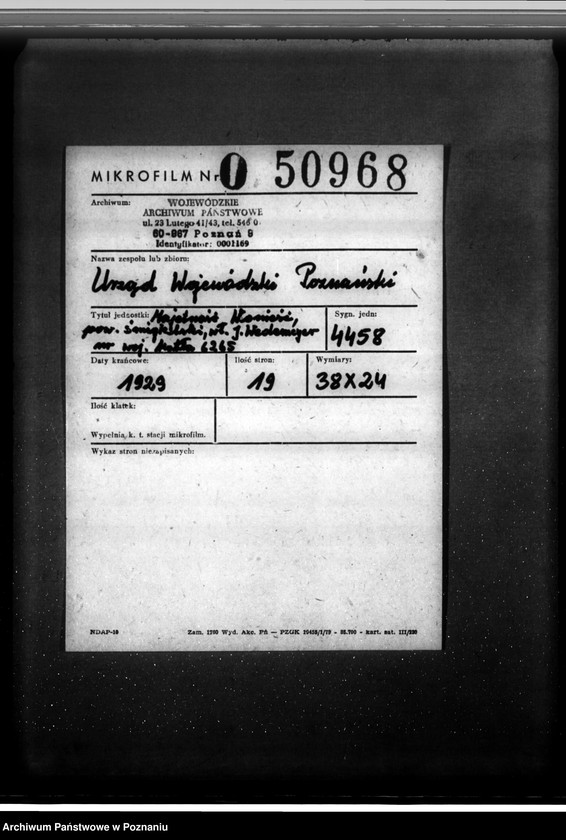 Obraz 2 z jednostki "Majętność Wonieść, pow śmigielski własność J. Wedemeyer nr woj. kotła 6265"