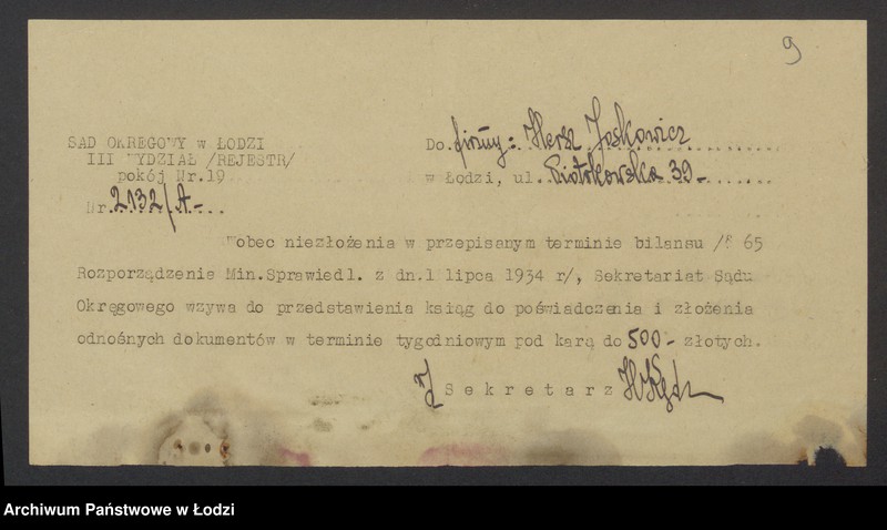 Obraz 11 z jednostki "Hersz Joskowicz - sprzedaż manufaktury i gotowej garderoby"