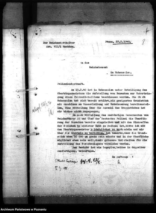 Obraz 12 z jednostki "Barackenlager Posen, Ordnungspolizei, Bulgarische Strasse"