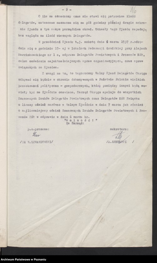image.from.unit.number "Akta Walnego Zjazdu Delegatów Okręgu Związku Weteranów Powstań Narodowych Rzeczypospolitej Polski 7.III.1937 tom I."