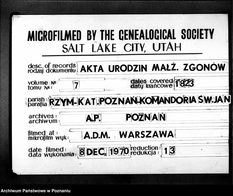 Obraz 17 z jednostki "Duplikat libri baptisatorum, copulatorum, mortuorum"