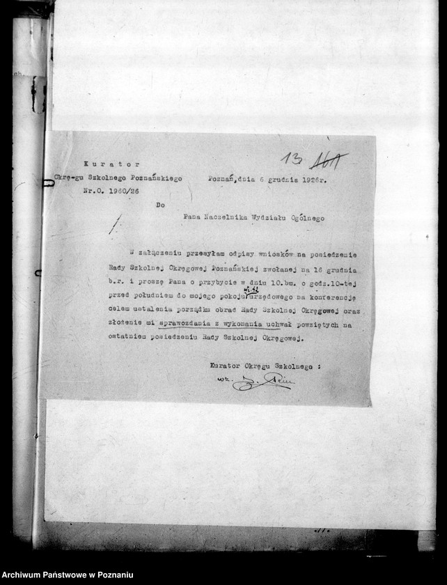 Obraz 17 z jednostki "[Protokoły z posiedzenia Rady Szkolnej Okręgowej Poznańskiej]"