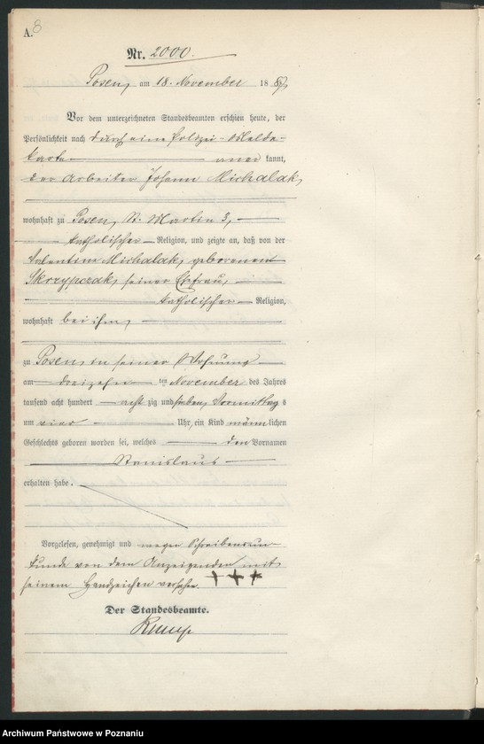 Obraz 11 z jednostki "Księga urodzeń t. V"