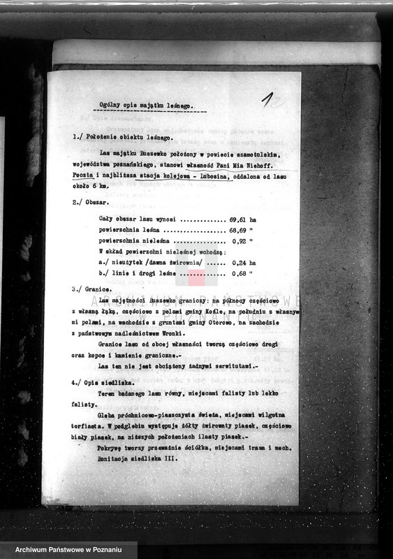 Obraz 5 z jednostki "Plan urządzenia gospodarstwa leśnego dla lasu majętności Buszewko powiat szamotulski 1937-1947"