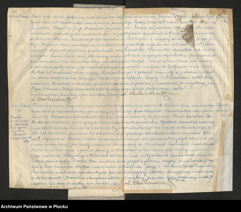 Obraz 15 z jednostki "Akta urodzeń, małżeństw i zgonów"