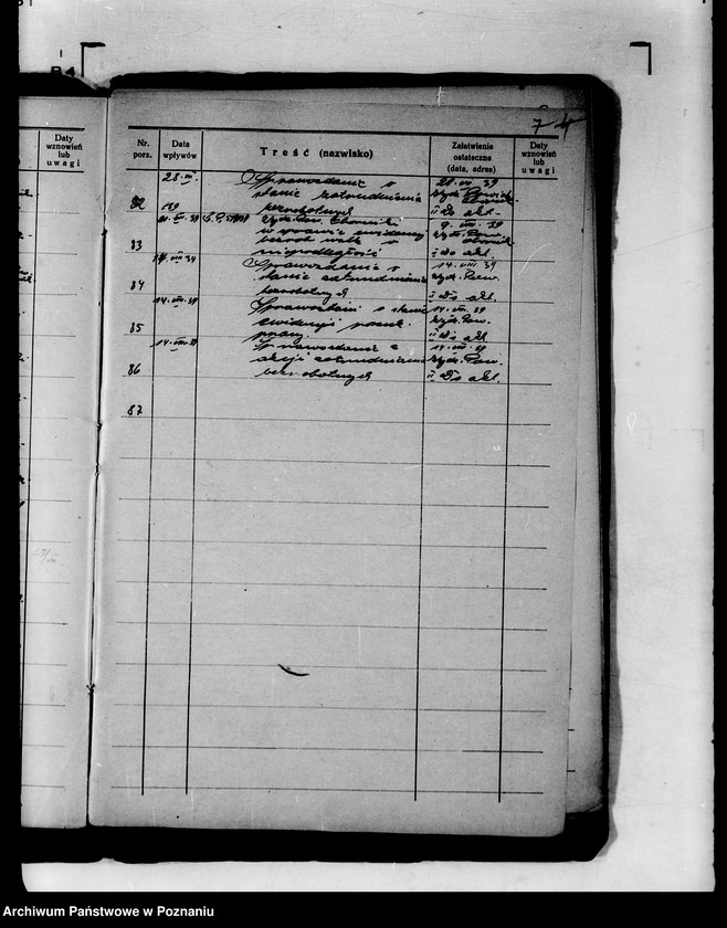 Obraz 11 z jednostki "Spisy spraw /Referat IV/ Wydział Pracy i Opieki Społecznej"