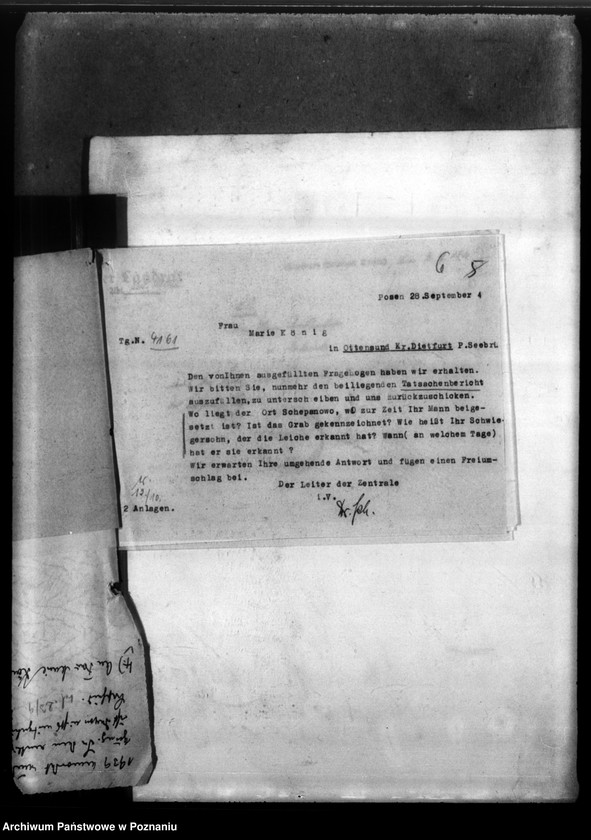 Obraz 10 z jednostki "Johann König ans Ottensund, Kreis Dietfurt (Żnin)"