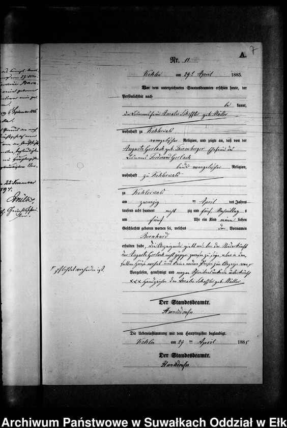 image.from.unit.number "Geburts-Neben-Register des Preussischen Standes-Amtes Kehlen Kreis Angerburg"