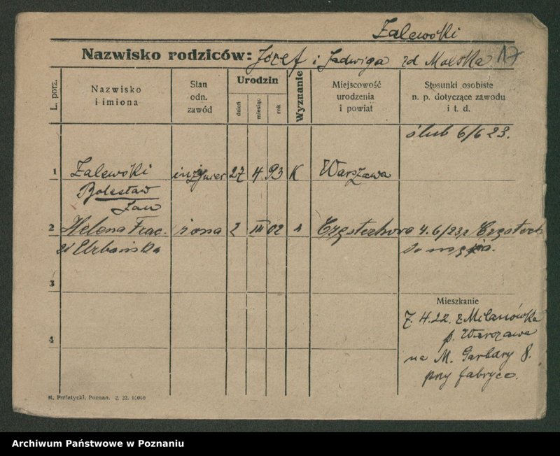 Obraz 19 z jednostki "Zalewski - Zamkowski"