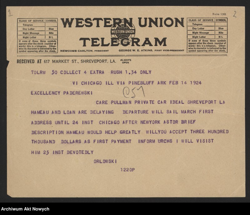 image.from.unit.number "Orłowski Józef; Załączniki: 1) wycinki prasowe; 2) list Ernesta Urchs
