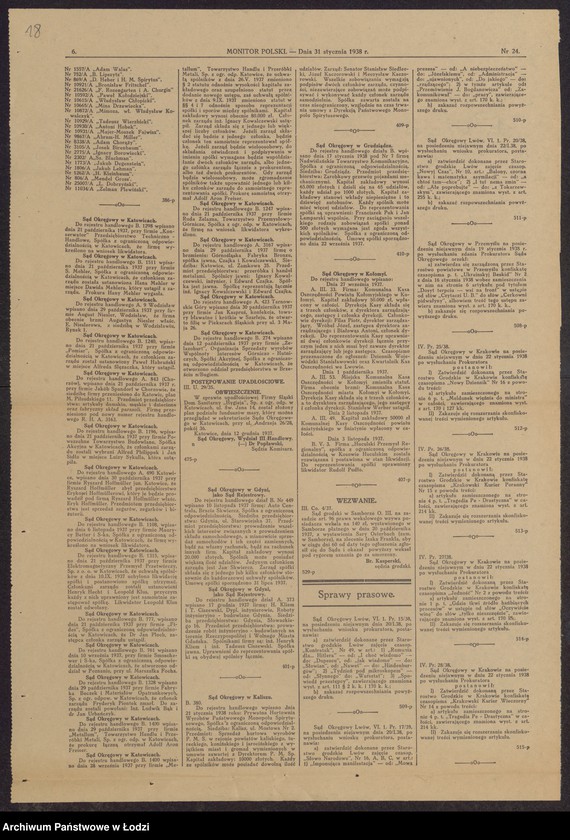 Obraz 20 z jednostki "Abram Jakub Perlberg- tkalnia i skręcalnia zarobkowa"