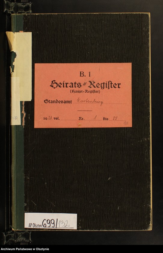 image.from.unit.number "Heirats-Haupt-Register Nr 1 - 25"