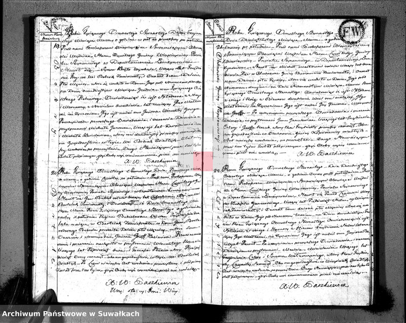 image.from.unit.number "Akta urodzonych gminy wieysieyskiey, powiatu seyneńskiego w departamencie łomżyńskim od 1-go stycznia 1816 roku"