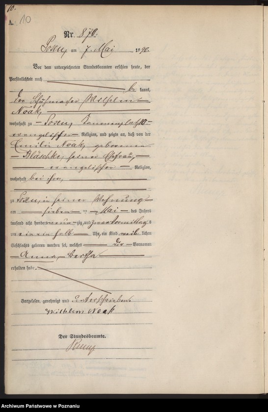 Obraz 13 z jednostki "Księga urodzeń t. III"