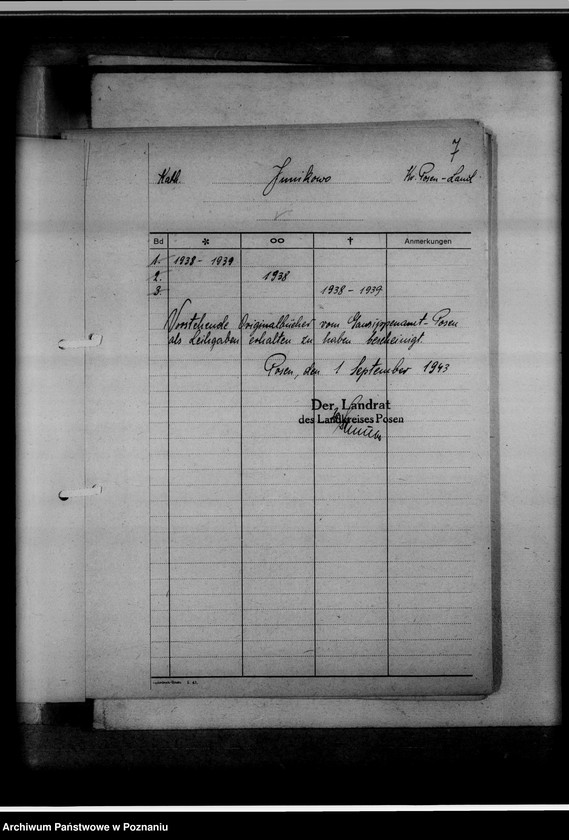 Obraz 11 z jednostki "Bücherverzeichnis, Kreissippenamt Posen-Land [powiat Poznań-wieś]"