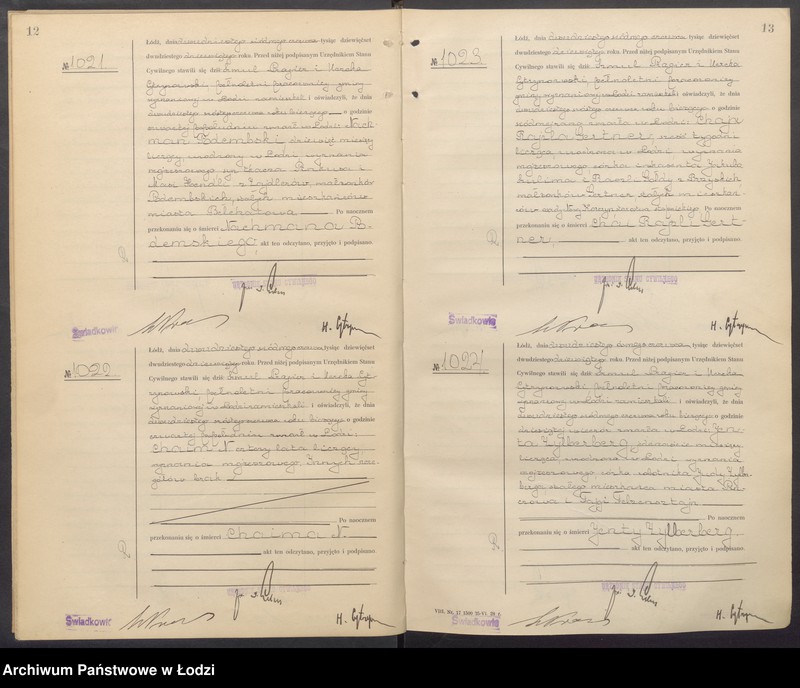 Obraz 9 z jednostki "Akta zgonów od numeru 999 do numeru 1969"