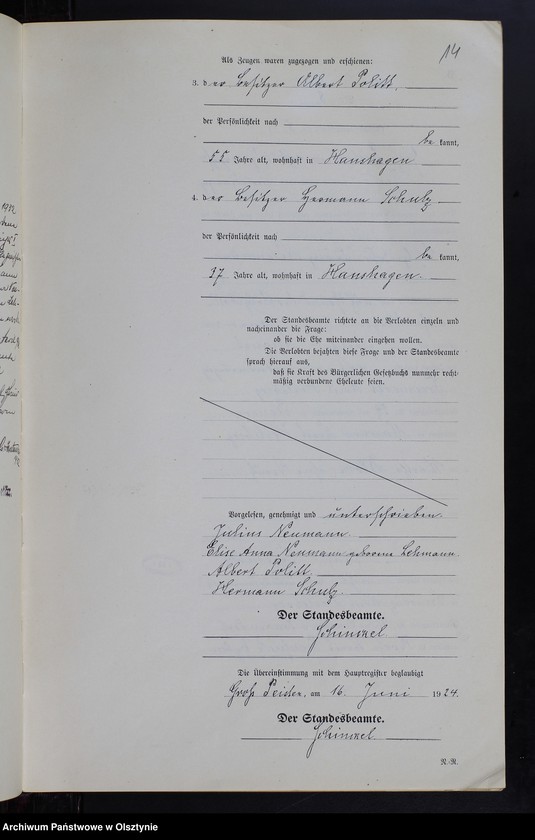 image.from.unit.number "Heiraths-Neben-Register Nr 1 - 14 [ Księga małżeństw - wtóropis ]"