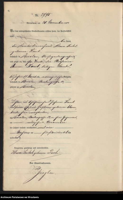 image.from.unit.number "Sterbe-Haupt-Register Breslau I 1904 Band 8"