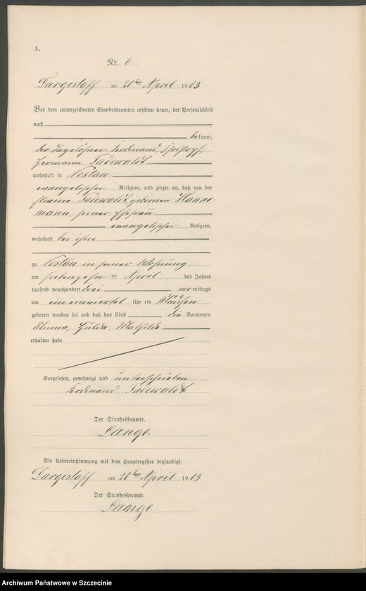Obraz 9 z jednostki "Geburts-Register (Neben-Register)"