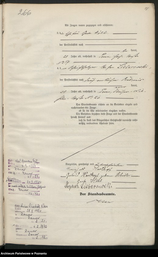 Obraz 20 z jednostki "Księga miejscowa małżeństw tom II [Rejestr główny małżeństw]"
