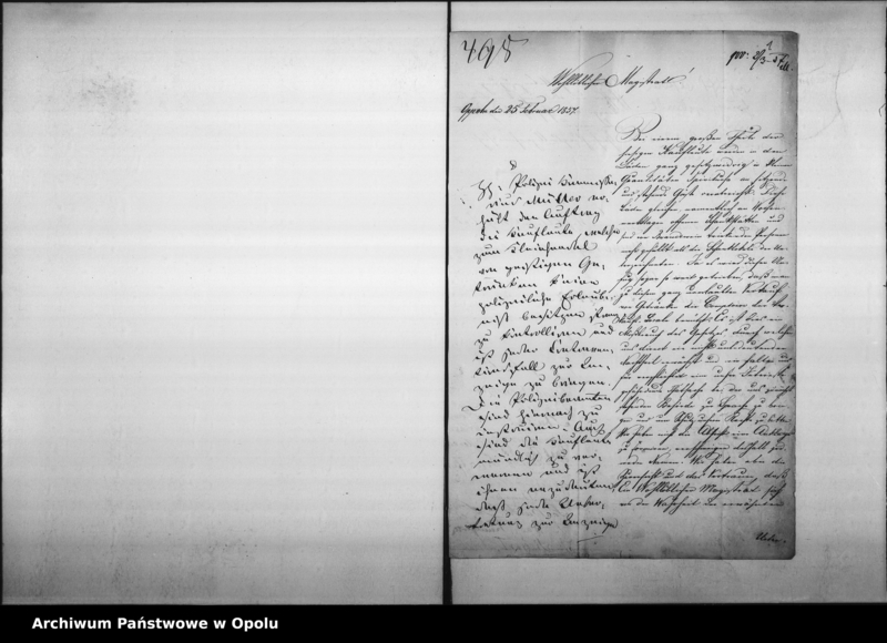 Obraz 5 z jednostki "Acta des Magistrats zu Oppeln betreffend die Beschwerden der Gast und Schankwirthe über die Kaufleute wegen unbefungten Betriebe des Schankgewerbes"