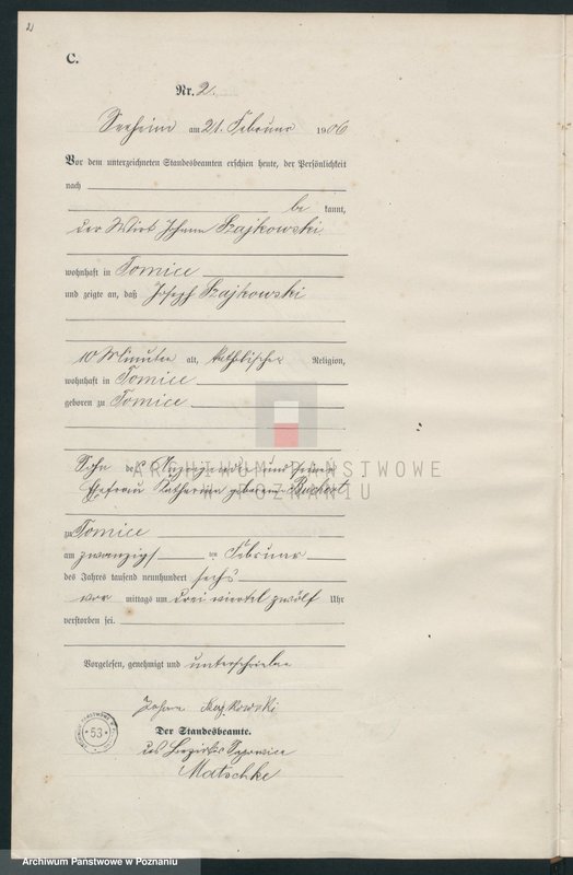 Obraz 5 z jednostki "Sterbe-Haupt-Register"