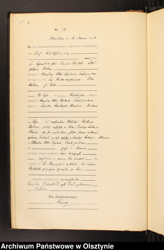 image.from.unit.number "Sterbe-Haupt-Register Tom I, Nr 1-600"