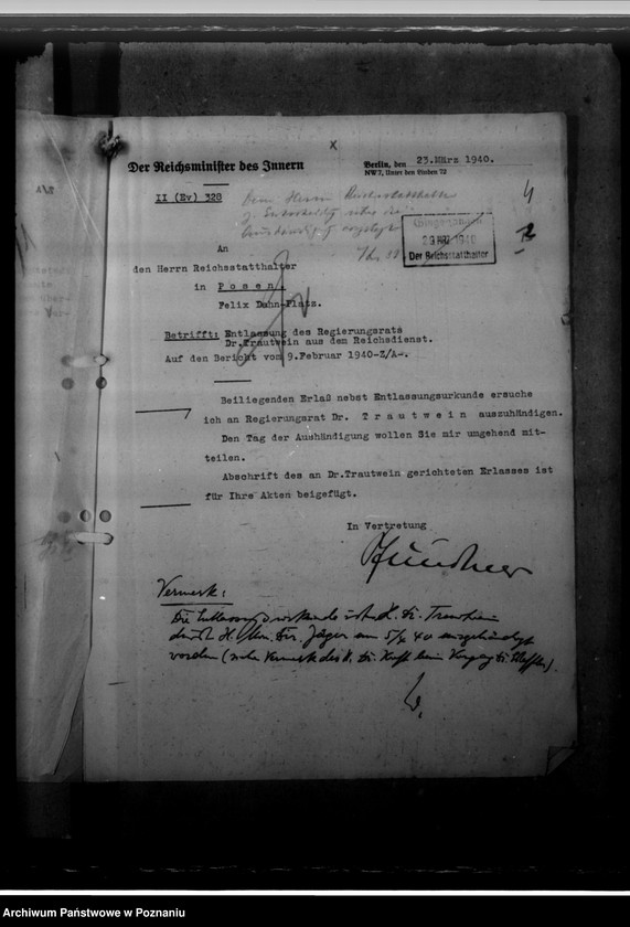 Obraz 8 z jednostki "Dr. Trautwein - Bügermeister und Kämmerer in Posen"