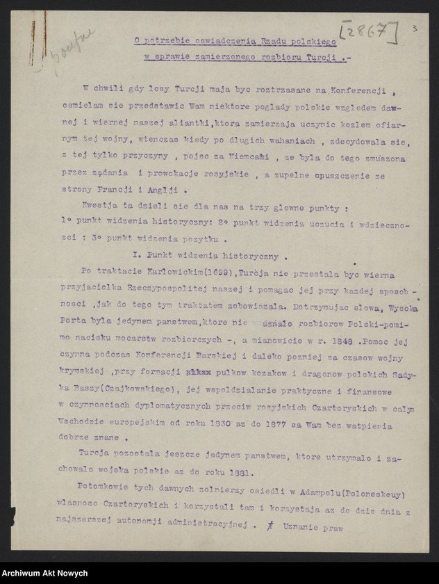 image.from.unit.number "Stosunki polsko-tureckie. Uchodźcy polscy w Turcji. Memoriał, korespondencja"
