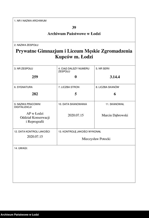 Obraz 1 z jednostki "Akta Ksawerego Sporzyńskiego"