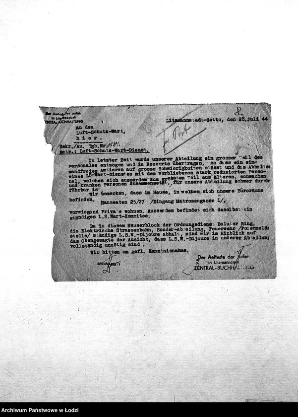 Obraz 11 z jednostki "Luft-Schutz-Wart [Obrona przeciwlotnicza, zarządzenia, wykazy pracowników]"