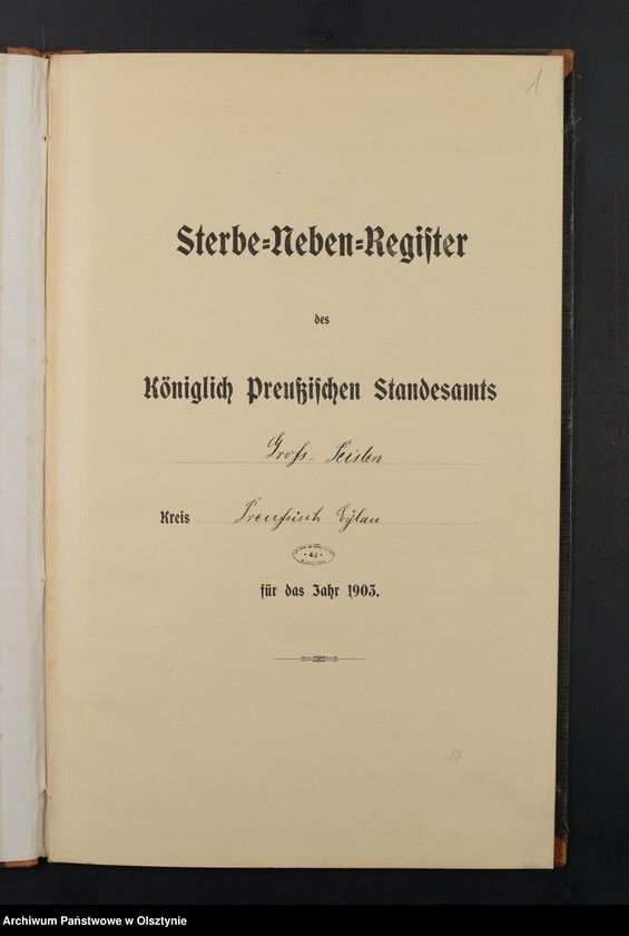 image.from.unit.number "Sterbe-Neben-Register Nr 1 - 25"