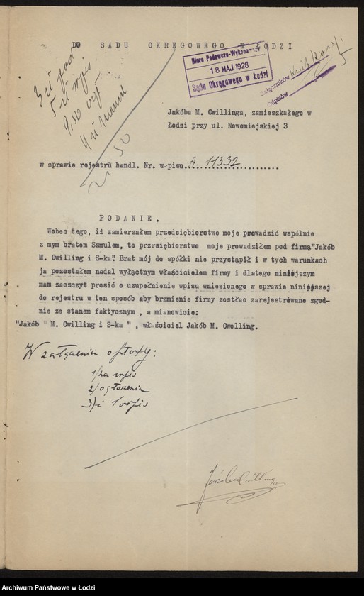 Obraz 7 z jednostki "Jakub Mendel Cwilling- sprzedaż galanterii"