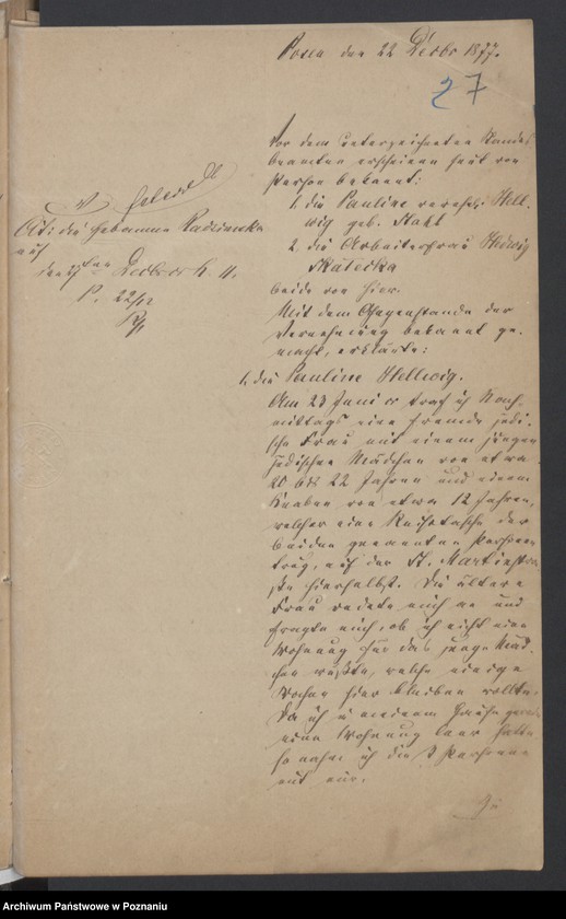 Obraz 9 z jednostki "Nachträgliche Eintragungen der Geburten und Berichtigungen der Geburtsregister"